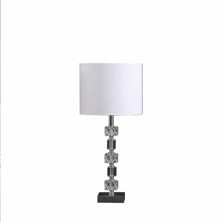 ORE INTERNATIONAL 19.75 in. Jules Solid Prism Crystal Cubes Orb Table Lamp HBL2478